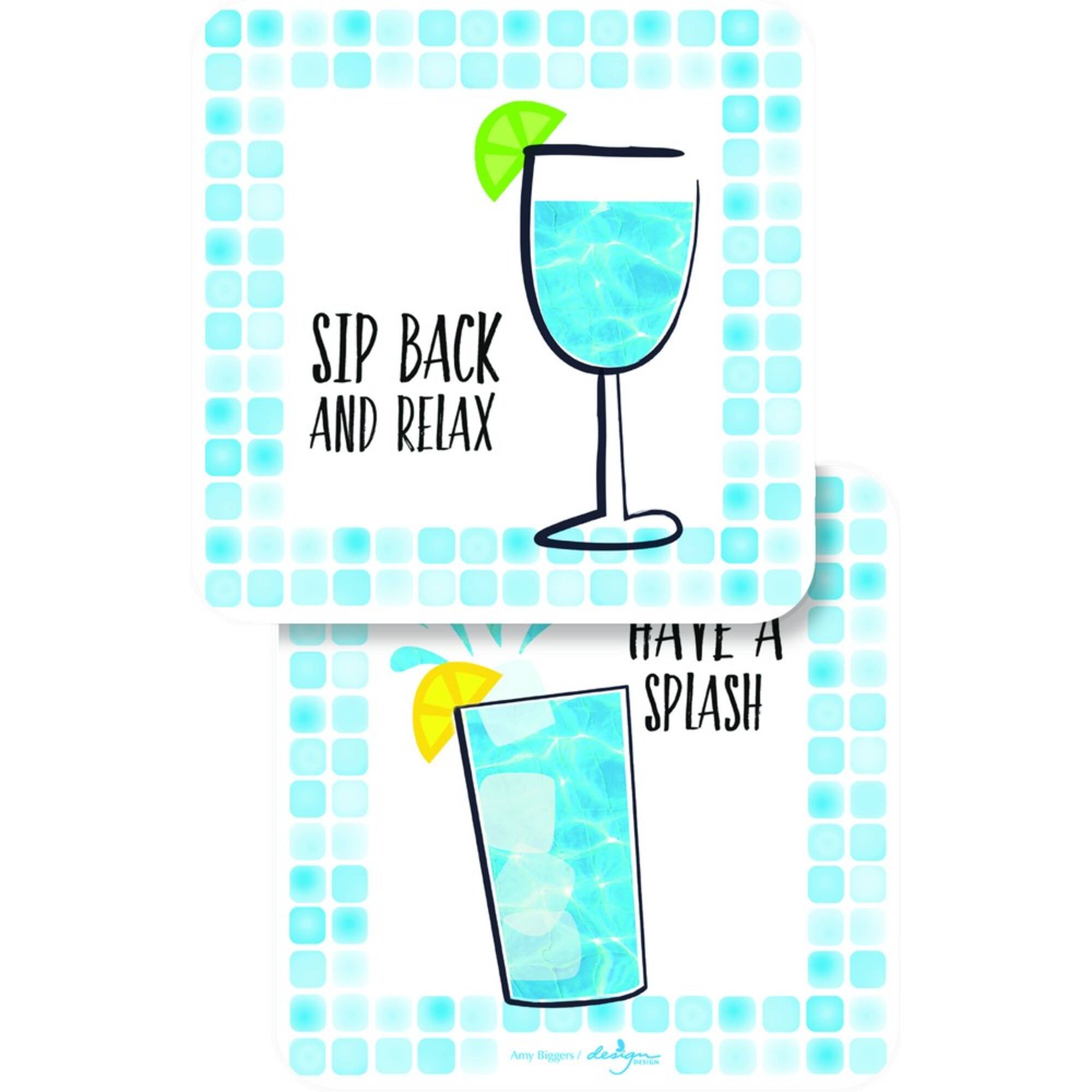 JAM Paper 4" Sip Back Relax Coasters, 6ct.